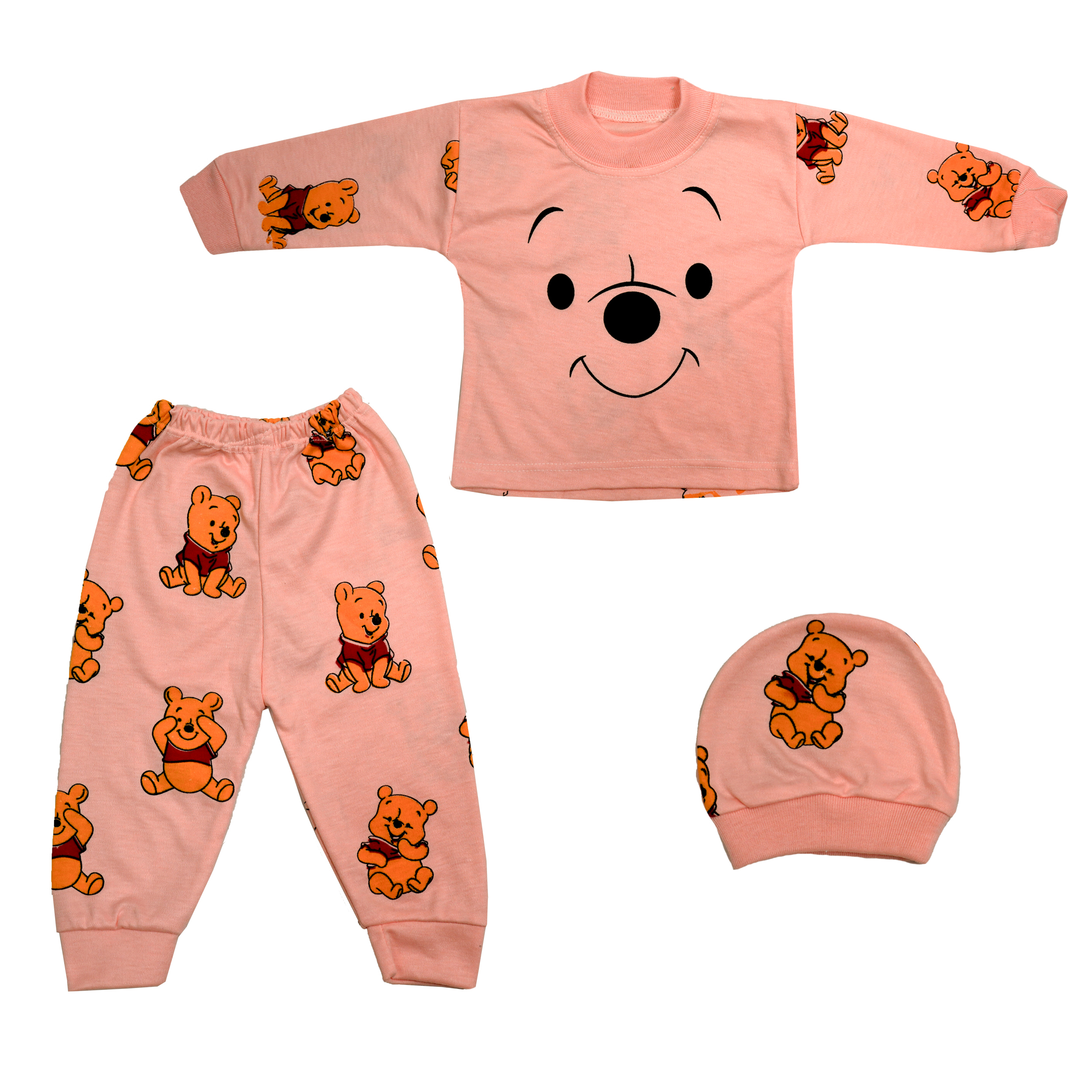 ست 3 تکه لباس نوزادی مدل خرس