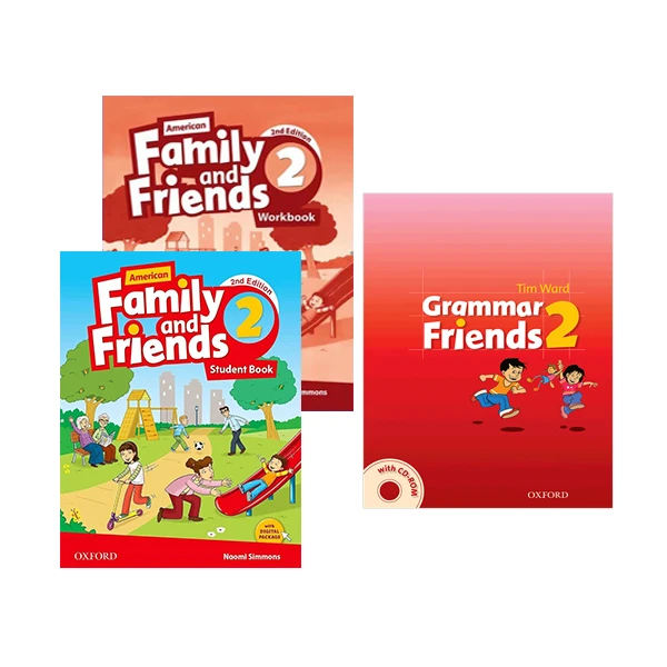کتاب Family and Friends 2 اثر Naomi Simmons انتشارات آکسفورد 3 جلدی