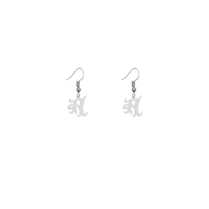 گوشواره نقره زنانه هایکا طرح حرف H مدل n.ha790