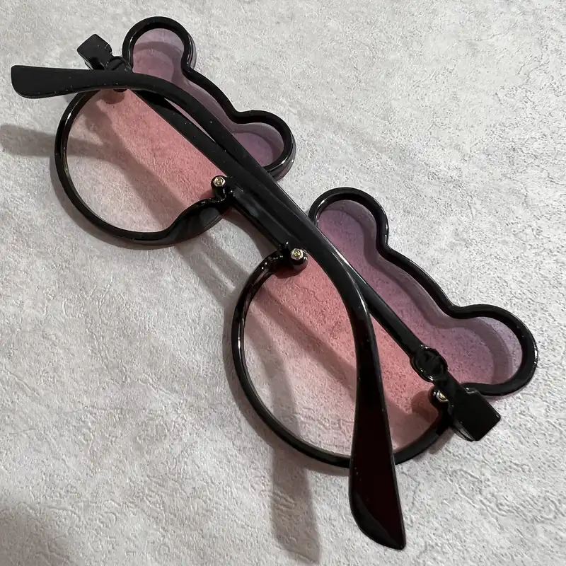 عینک آفتابی بچگانه مدل تدی فانتزی شفاف کد  BLK 88