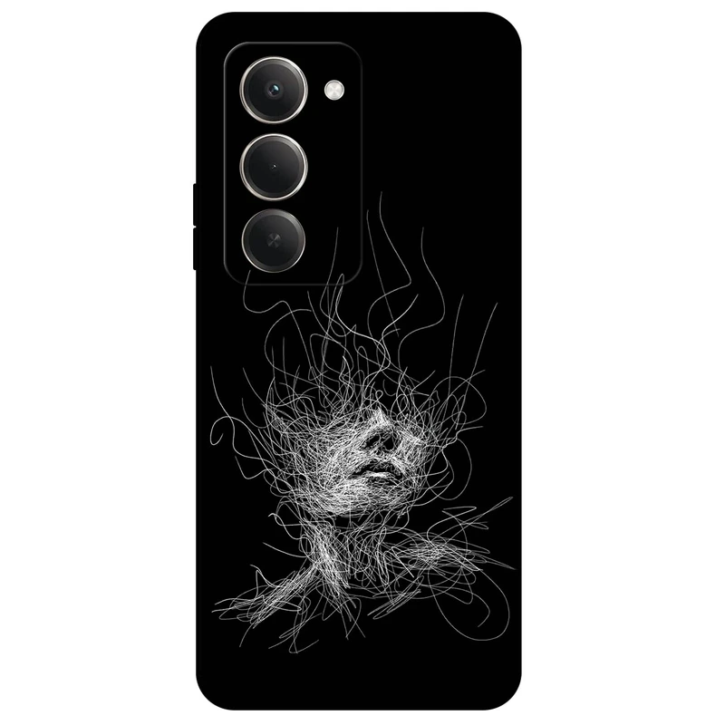  کاور مگافون طرح اسکچ صورت مدل 7423 مناسب برای گوشی موبایل شیائومی Redmi 15 4G