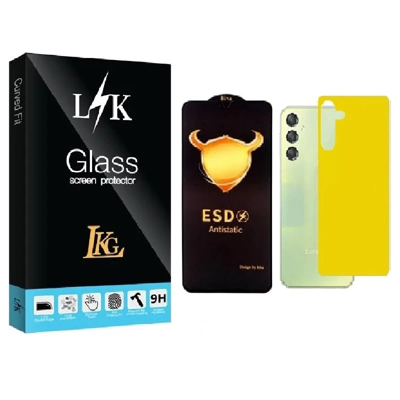 محافظ صفحه نمایش ال کا جی مدل LKK BIVA مناسب برای گوشی موبایل سامسونگ GALAXY A24 به همراه محافظ پشت گوشی