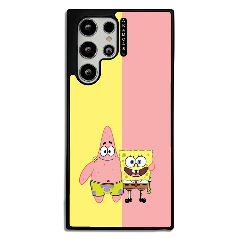 کاور آکام مدل AMC-WSGS22U-SPONGE BOB6 مناسب برای گوشی موبایل سامسونگ Galaxy S22 Ultra