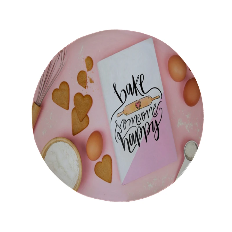  پادری مدل دایره طرح آشپزخانه کد 8249 سایز 90 × 90 سانتی متر