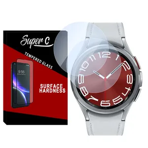 محافظ صفحه نمایش شیشه‌ای سوپرسی مدل SH-SC مناسب برای ساعت هوشمند سامسونگ Galaxy watch 6 Classic 43mm بسته دو عددی