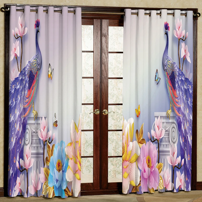 پرده مدل مخمل پانچی کد 2417T2 سایز 200x140 سانتی متر