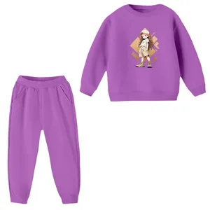 ست سویشرت و شلوار مدل دخترک اسپرت رنگ بنفش