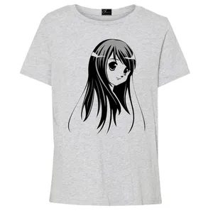 تی شرت دخترانه مدل CUTE کد DZ07 رنگ طوسی