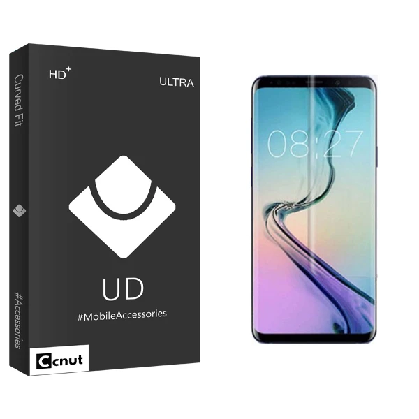 محافظ صفحه نمایش شیشه ای کوکونات مدل UDB Ultra یووی UV مناسب برای گوشی موبایل سامسونگ Galaxy S9 plus