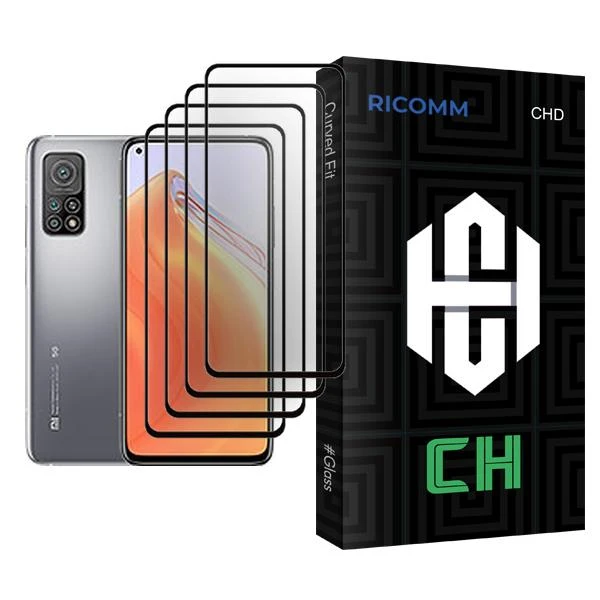 محافظ صفحه نمایش ریکام مدل CH Glass MIX004 مناسب برای گوشی موبایل شیائومی Mi 10T 5G بسته چهار عددی