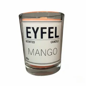 شمع لیوانی معطر ایفل مدل E002 با رایحه انبه زمان اتمام 10 ساعت