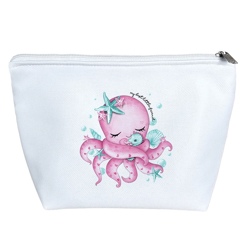 کیف لوازم آرایش دخترانه خندالو مدل هشت پا بامزه کد H297