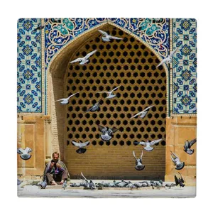 زیر لیوانی  طرح معماری مسجد و کبوترها کد    4557509_3112