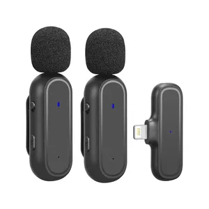 میکروفن یقه ای بی سیم مدل K61 Dual Lightning بسته 2 عددی