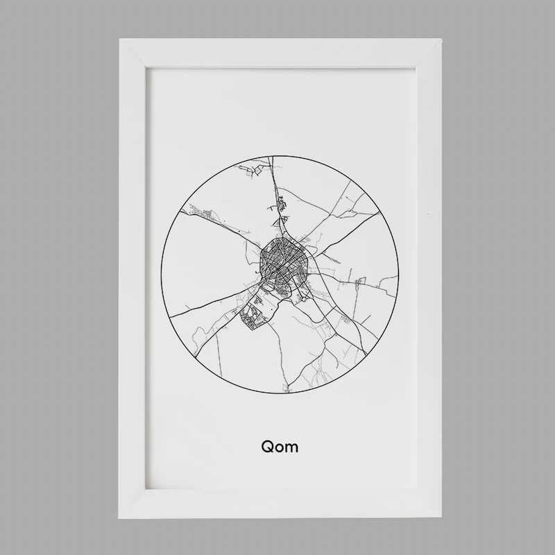 تابلو خندالو مدل نقشه شهر قم کد F1706