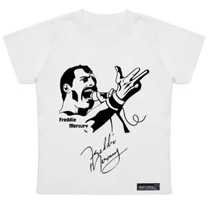 تی شرت آستین کوتاه دخترانه 27 مدل Freddie Mercury کد MH935