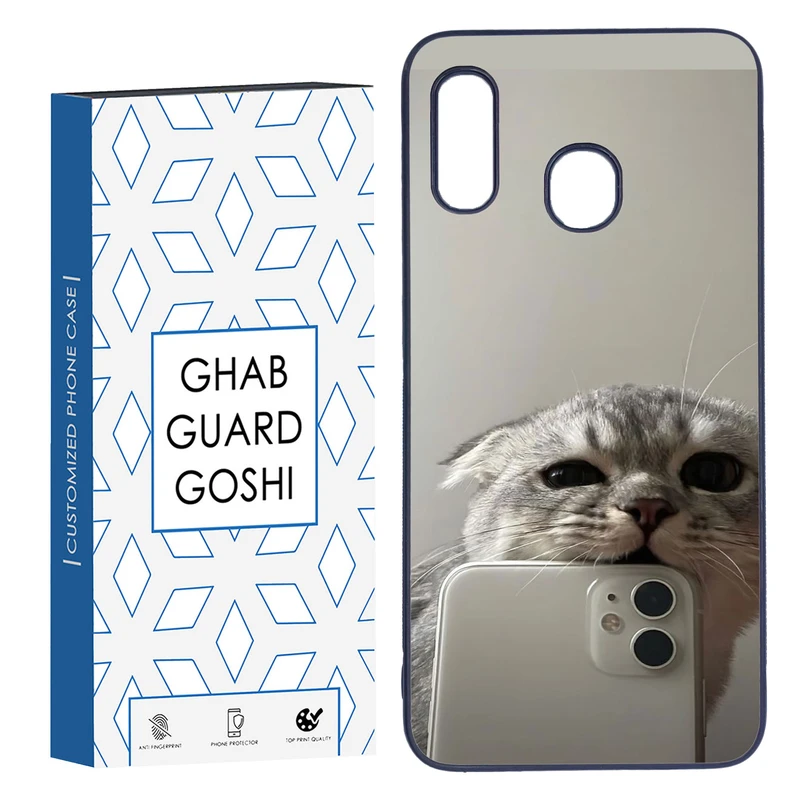 کاور قاب گارد گوشی طرح گربه سلفی کد TPU-206 مناسب برای گوشی موبایل سامسونگ Galaxy A30 / A20