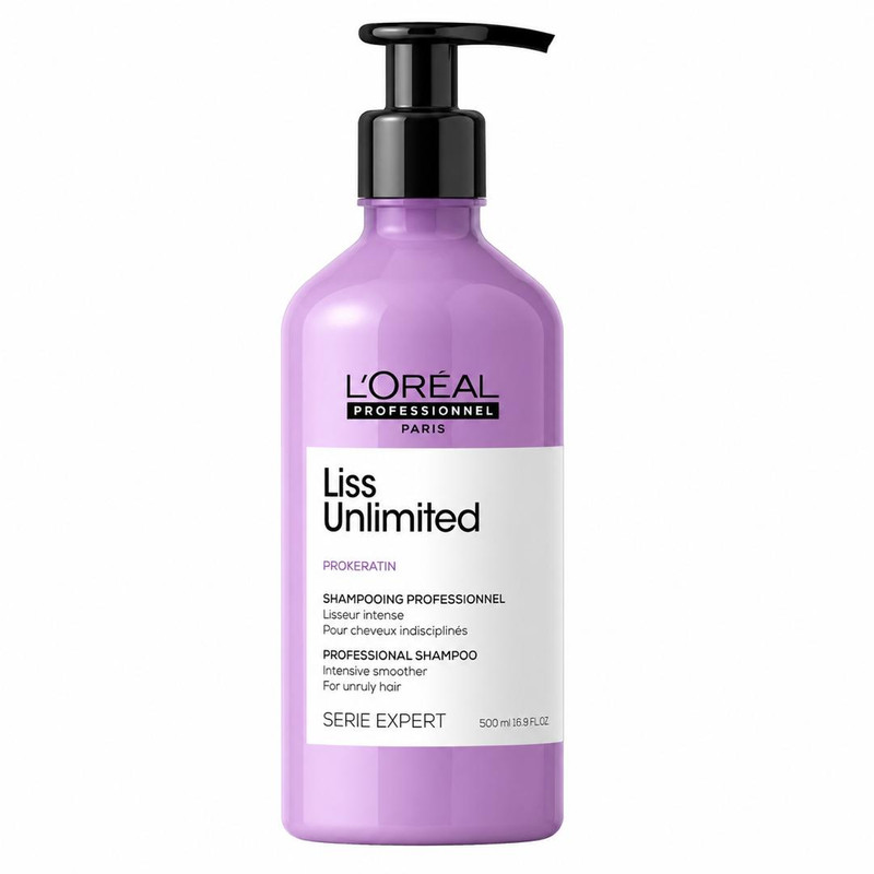 شامپو مو لورآل مدل Liss Unlimited مناسب برای انواع مو حجم 500 میلی لیتر