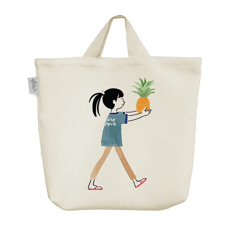 ساک خرید خندالو مدل دختر و آناناس کد 9282