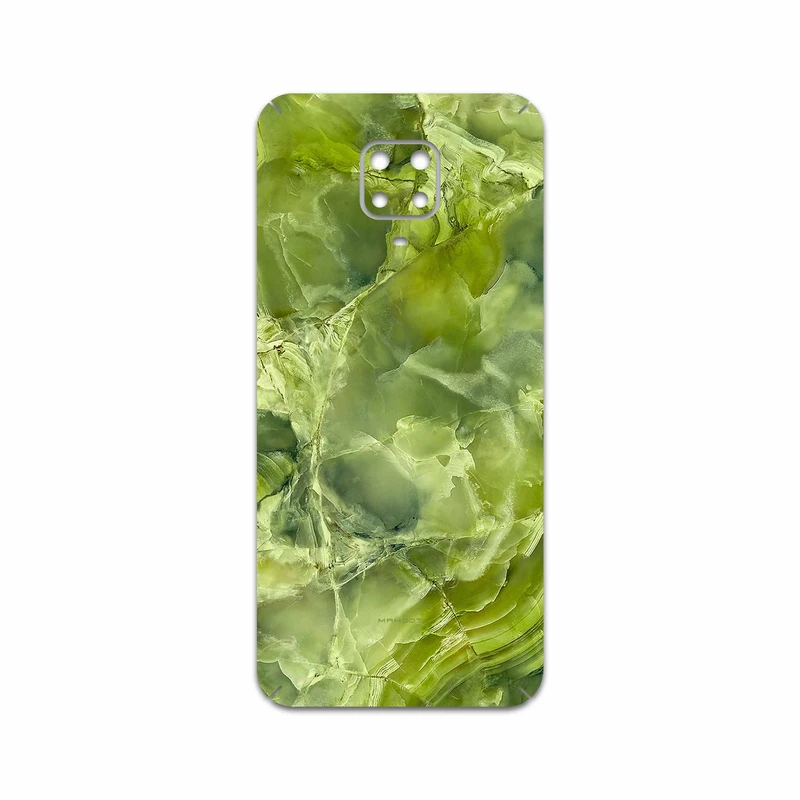 برچسب پوششی ماهوت مدل Green Crystal Marble مناسب برای گوشی موبایل شیائومی Redmi Note 9 Pro