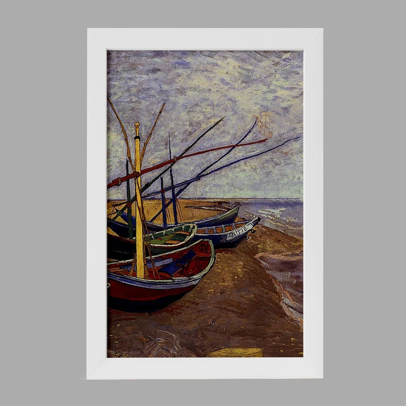 تابلو خندالو مدل نقاشی قایق ماهیگیری اثر ونسان ونگوگ کد 25443