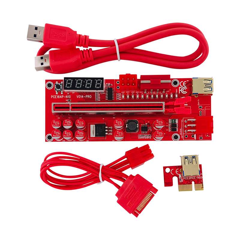 رایزر کارت گرافیک تبدیل PCI EXPRESS X1 به X16 مدل 10 خازن 7sh_V014-PRO