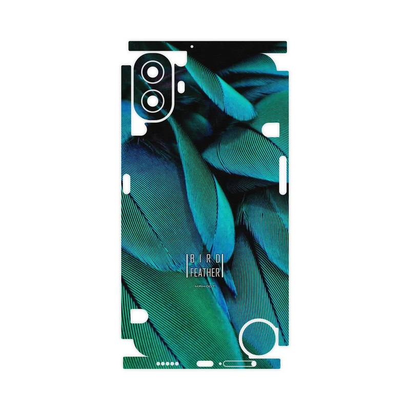 برچسب پوششی ماهوت مدل Green Feather-FullSkin مناسب برای گوشی موبایل ناتینگ CMF Phone 1
