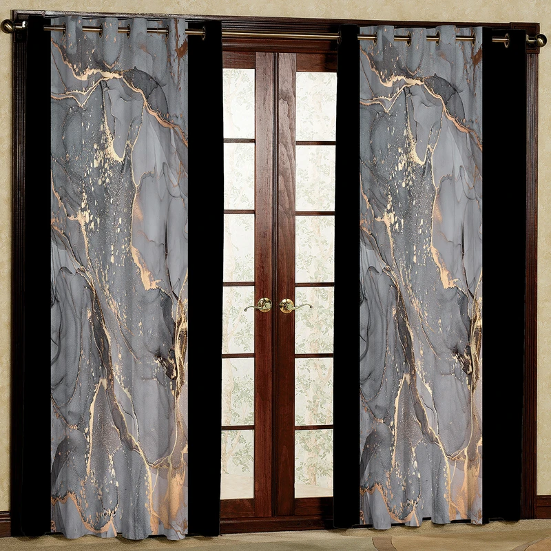 پرده مدل سنگی هازان پانچی کد 4216  سایز 140x200 سانتی متر