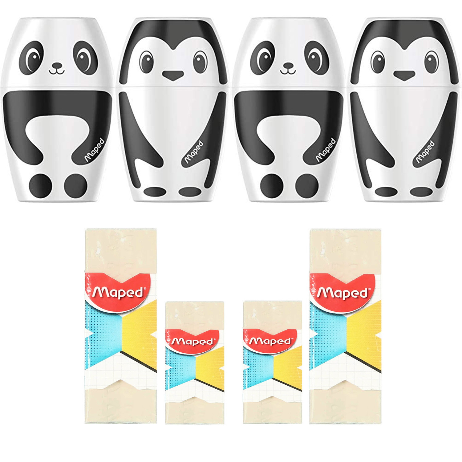 بسته لوازم تحریر مپد مدل erase sharpner panda بسته 8 عددی بسته لوازم تحریر مپد مدل erase sharpner panda بسته 8 عددی