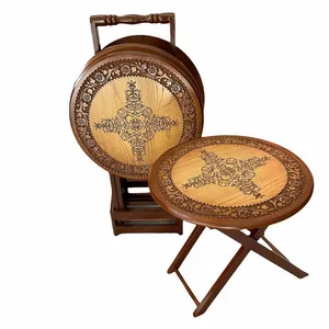 میز عسلی مدل تاشو مجموعه 4 عددی