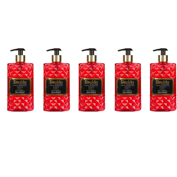 مایع دستشویی راپیدو مدل OLYMPEA وزن 500 گرم مجموعه 5 عددی