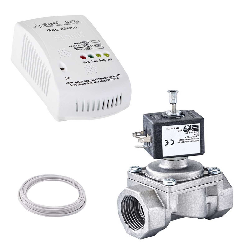 سنسور هشدار نشت گاز سیسمیک مدل 1/2In به همراه شیر برقی کنترلر سنسور هشدار نشت گاز سیسمیک مدل 1/2In به همراه شیر برقی کنترلر