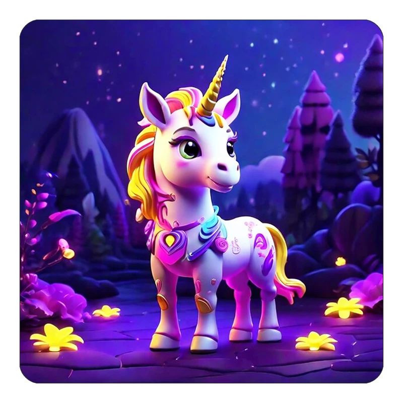 مگنت کاکتی طرح اسب تک شاخ و یونیکورن مدل mp30695