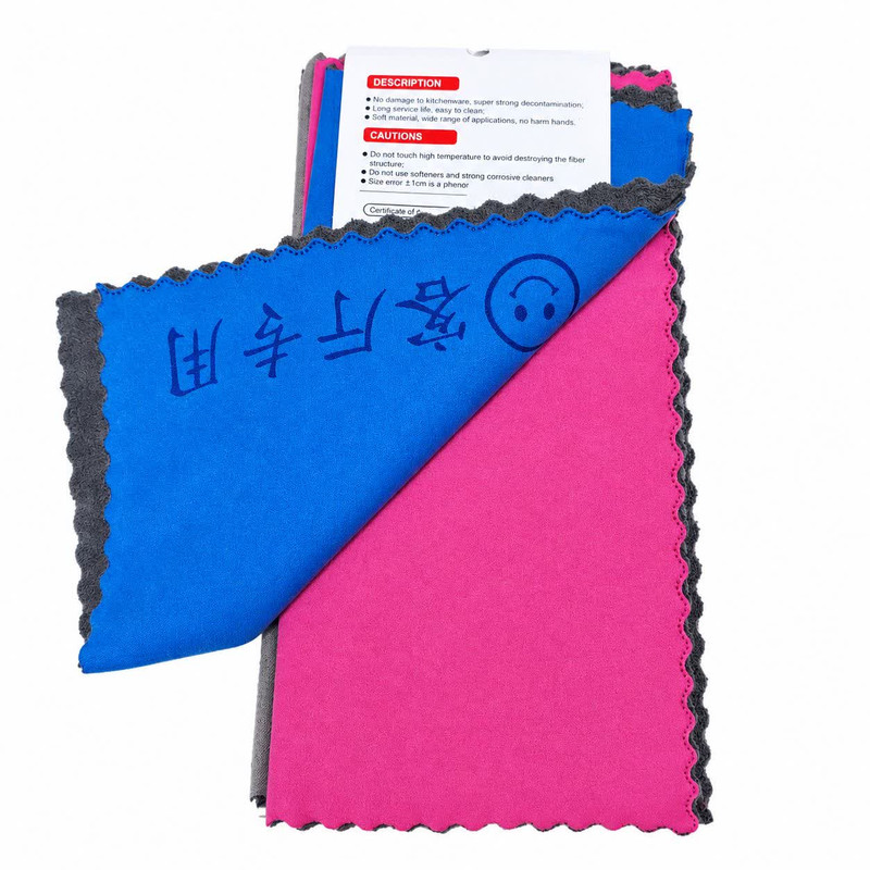 دستمال نظافت خودرو میکروفایر مدل دو طرفه سایز 30x30 سانتی متر بسته ۴ عددی
