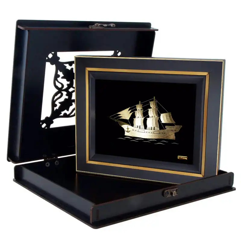 تابلو طلاکوب زرین هنر ایران مدل کشتی