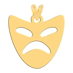 آویز گردنبند طلا 18 عیار زنانه فرشته مدل صورتک WNL-000610