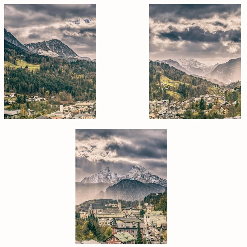 پوستر مدل مستر گریندل والد سوئیس-چاپ منظره مجموعه 3 عددی