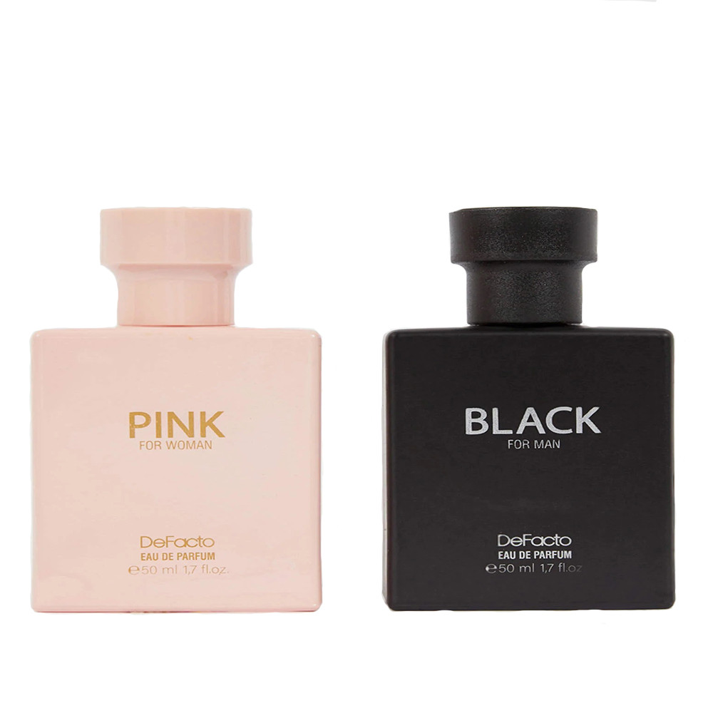 ست ادو پرفیوم دفکتو مدل Pink & Black حجم 50 میلی لیتر بسته دو عددی