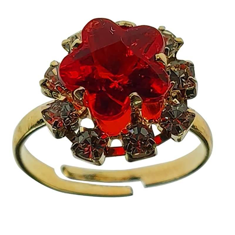 انگشتر دخترانه سلین کالا مدل یاقوت طرح گل کد 9 انگشتر دخترانه سلین کالا مدل یاقوت طرح گل کد 9