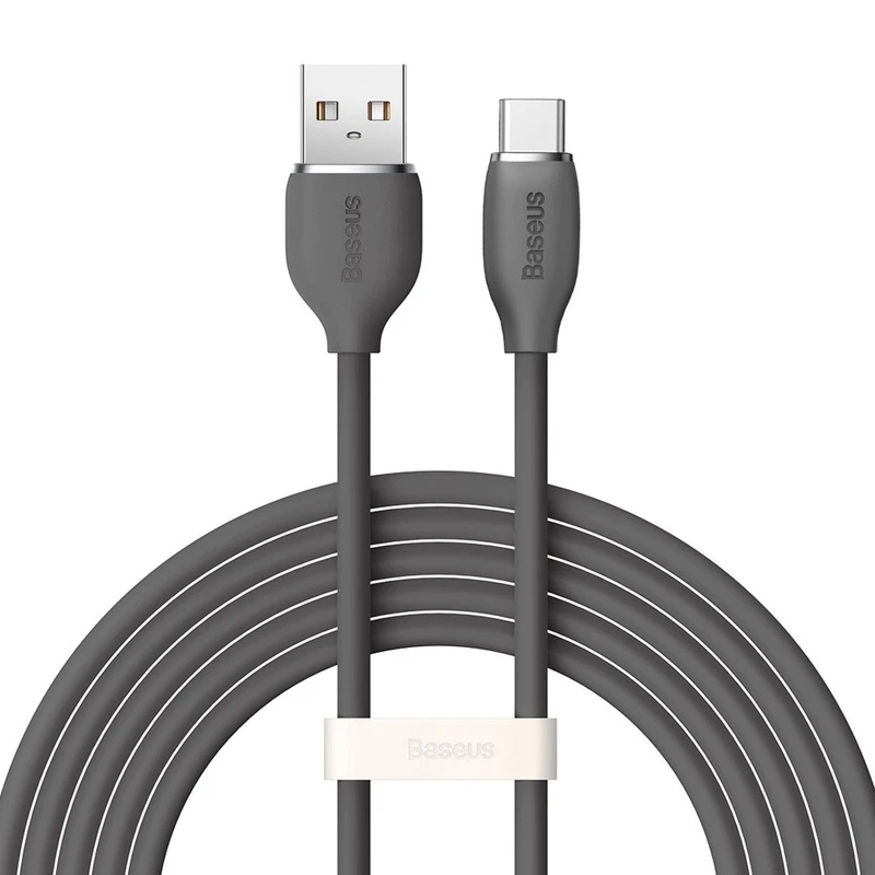 کابل تبدیل USB به USB-C باسئوس مدل JELLY LIQUID SILICA GEL 100W طول 2 متر