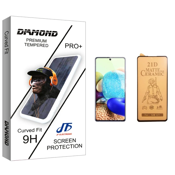 محافظ صفحه نمایش سرامیکی جی اف مدل Diamond glass مناسب برای گوشی موبایل سامسونگ Galaxy A71