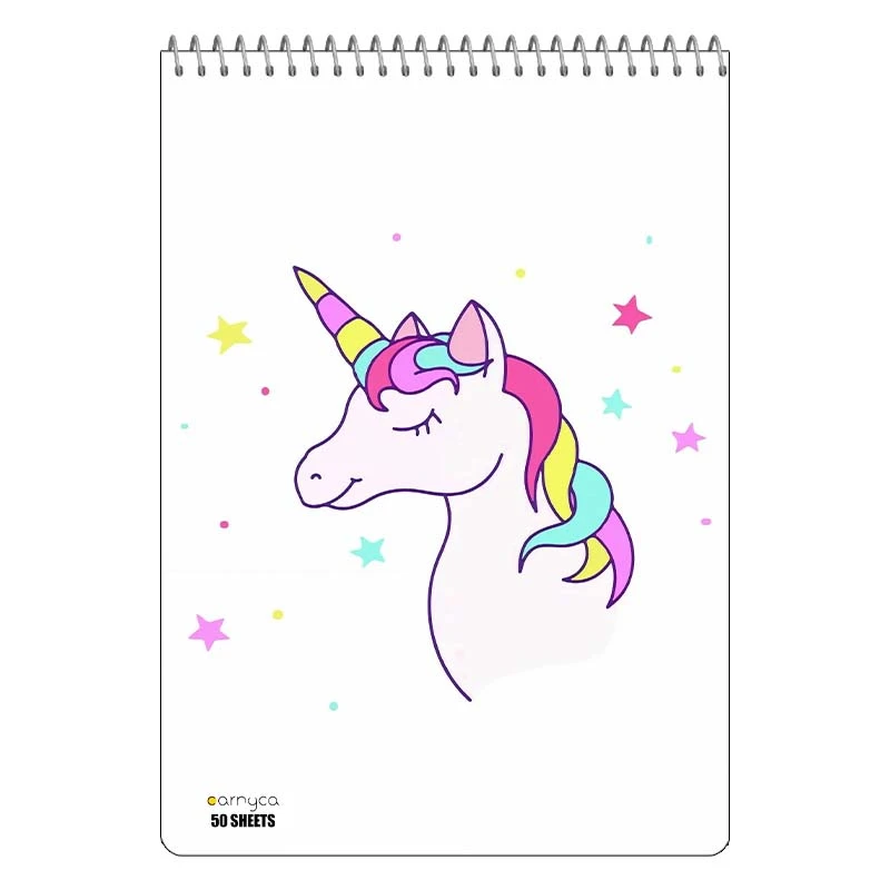 دفتر نقاشی 50 برگ سیمی کارنیکا طرح یونیکورن Unicorn کد 15886