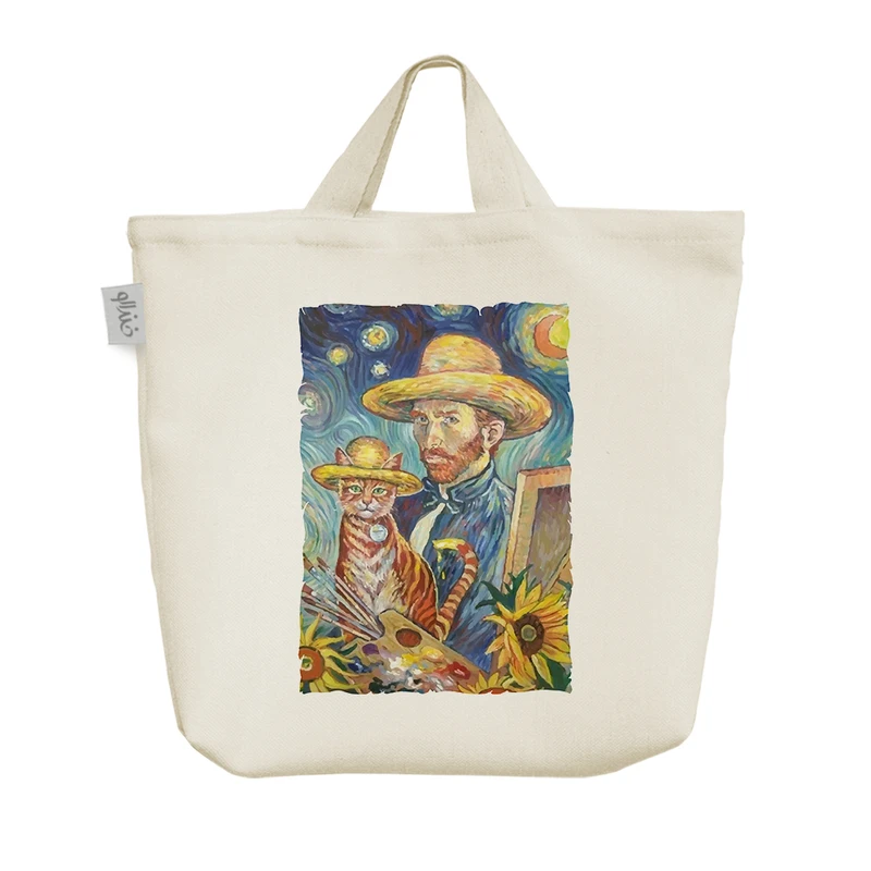 ساک خرید خندالو مدل ونسان ون گوگ کد 7877