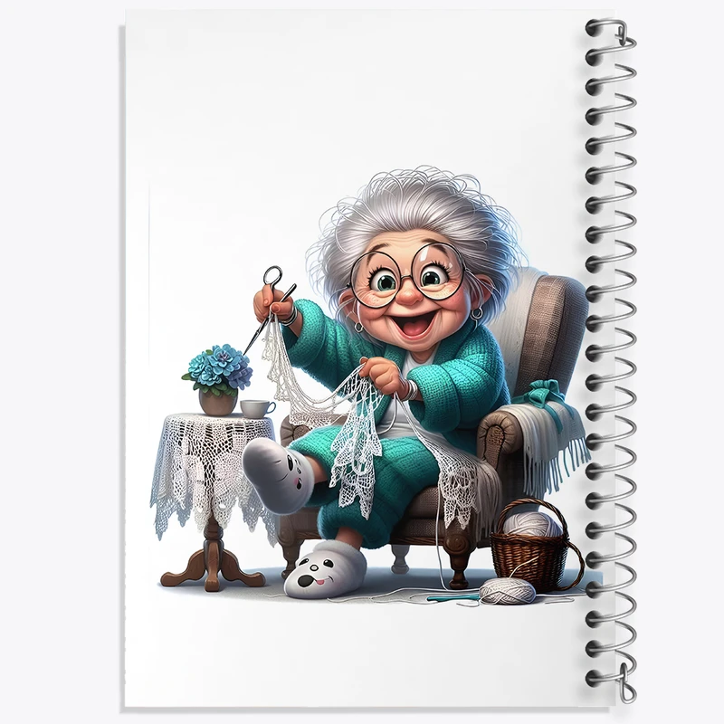 دفتر نقاشی 50 برگ خندالو طرح مادر بزرگ کد F6156