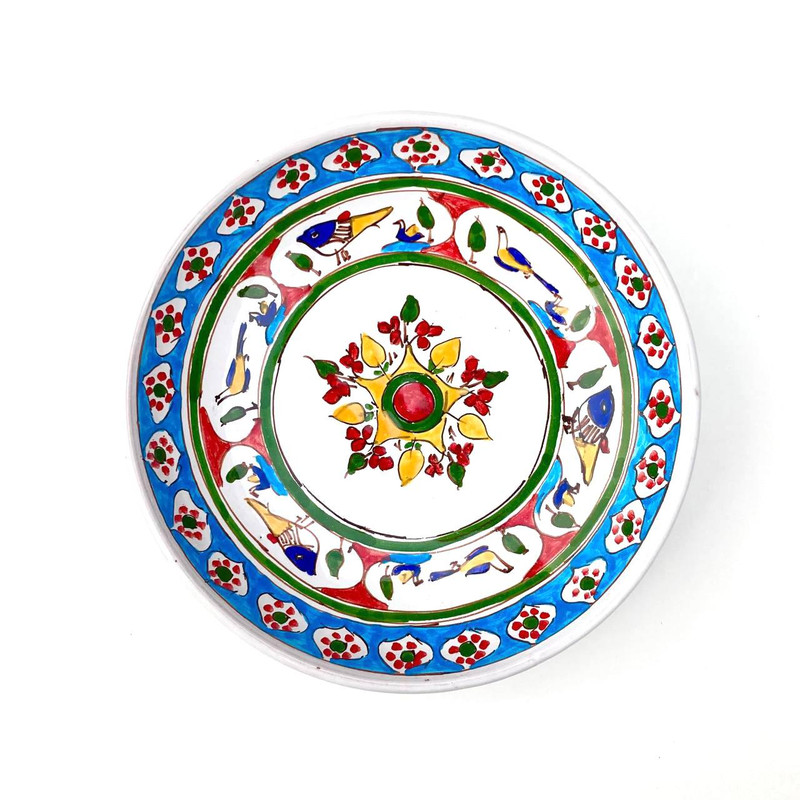 بشقاب سفالی مدل گنجشک