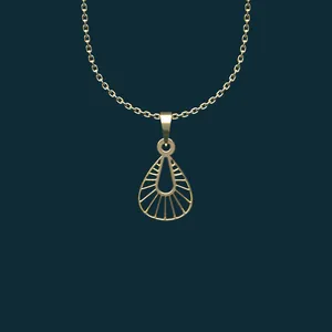 گردنبند طلا 18 عیار زنانه مدوپد مدل هندسی کد BB2-1-1081