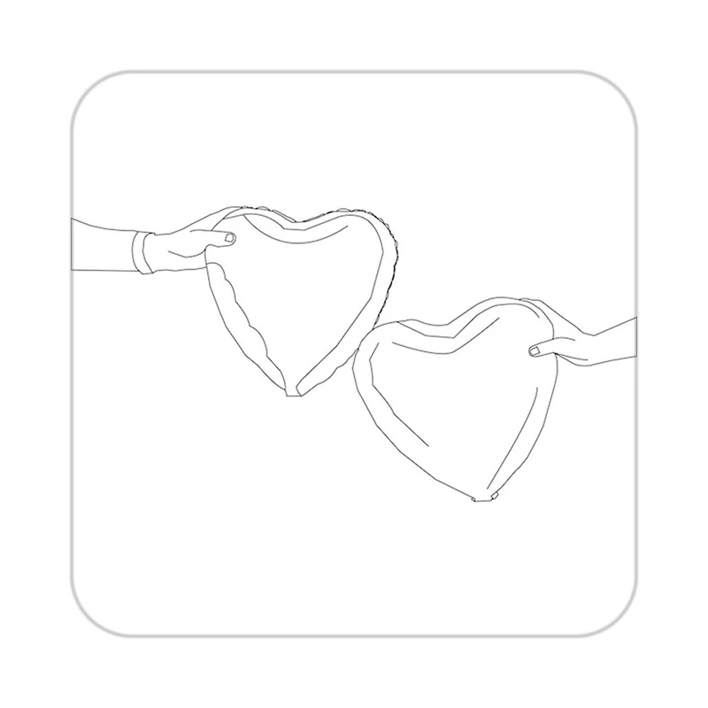 زیر لیوانی کاکتی طرح عاشقانه مدل mp39589