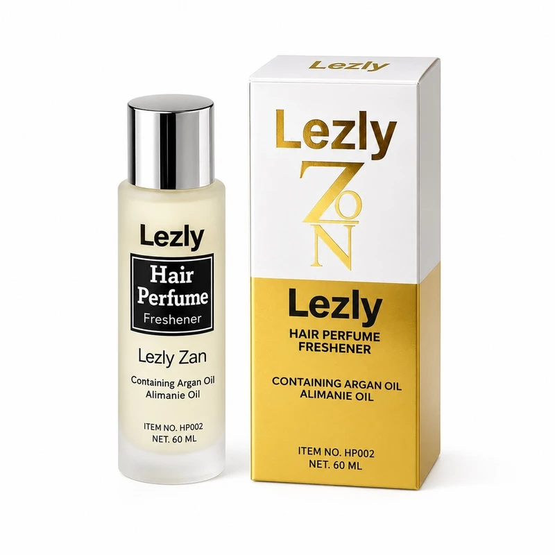 عطر مو لزلی مدل زان، حجم 60 میلی لیتر، با رایحه شیرین و خنک، حاوی روغن آرگان