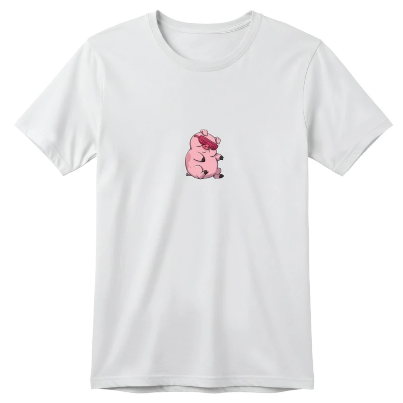 تی شرت آستین کوتاه بچگانه مدل خوک کد 01