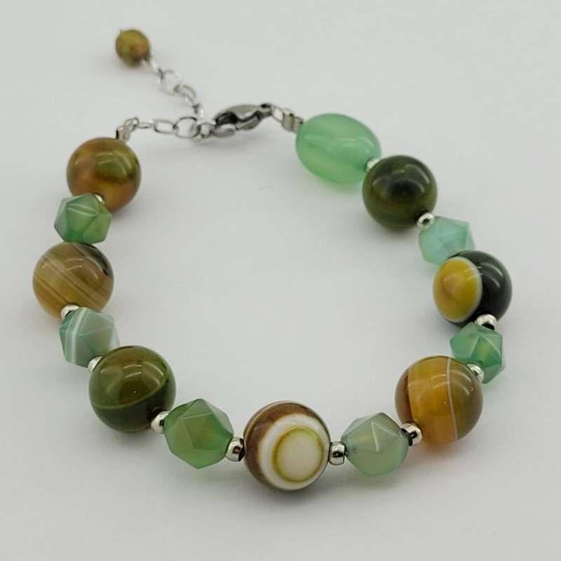 دستبند زنانه مدل سنگ عقیق کد 3261